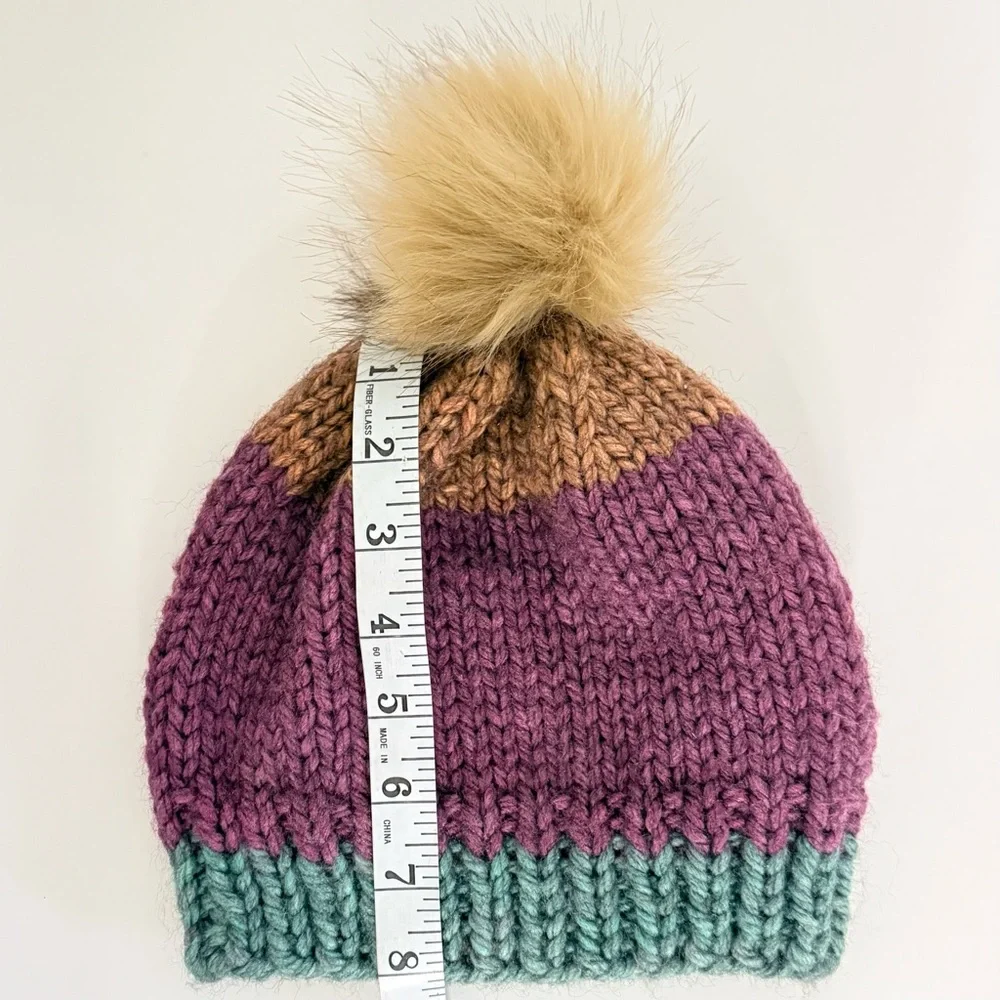 Hand-Knitted Pom Beanie | One-of-a-Kind